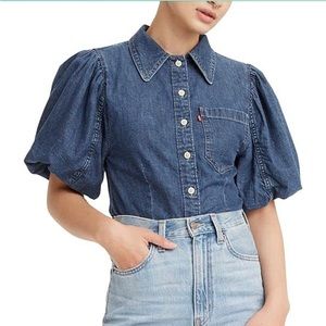 Levi’s Roxy bubble sleeve denim shirt size XL